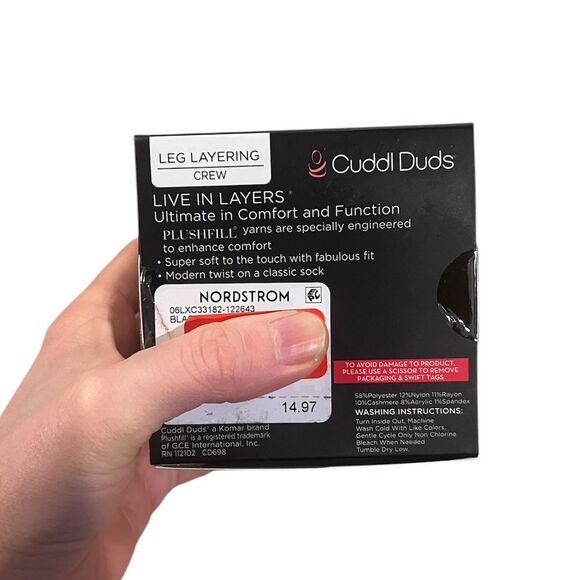 Cuddl Duds Cashmere Blend Crew Socks (Set of 2) - Picture 10 of 16